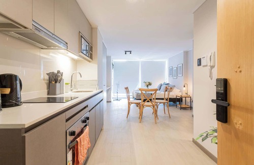 Nunoa Apartment | Ñuñoa Oasis Chic Studio for 2 guests