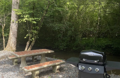 Blue Ridge Cabin | 10% off EARLY BIRD discount Creekside Cabin w/Firepit and Wood Stove Fireplace