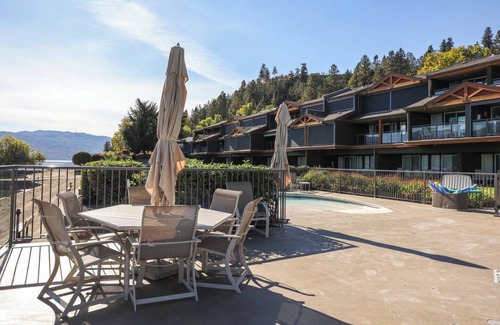 Central Okanagan Apartment | 107 - Lakefront Serenity with Mountain Views
