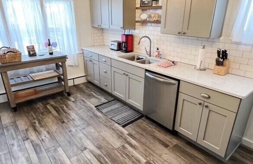 Charlevoix House | 1882 Historic Farmhouse/5 BR/Private Driveway/Fenced Yard/Walk Downtown