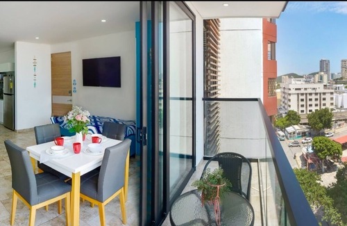 Comuna 3 Apartment | 2-bedroom apartment in enjoyable el rodadero Santa Marta with WiFi, AC