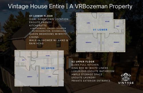 Downtown Bozeman House | 2 Private Flats Downtown - Walk to EVERYTHING
