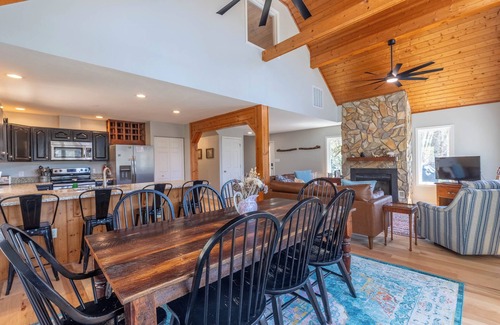 Tuckasegee Cabin | 3BR Lakefront w/Dock, Hot Tub, Game Room + EV