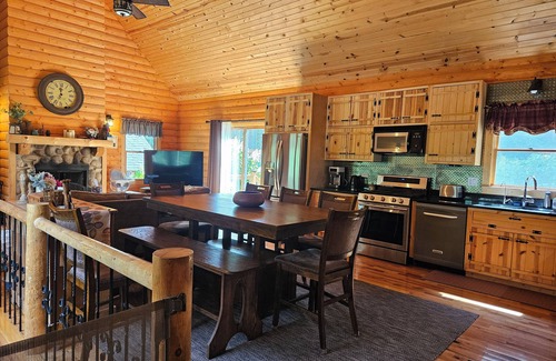 Adams Cabin | 4 Bedroom lodge on wooded land with heated swimming pool and hot tub