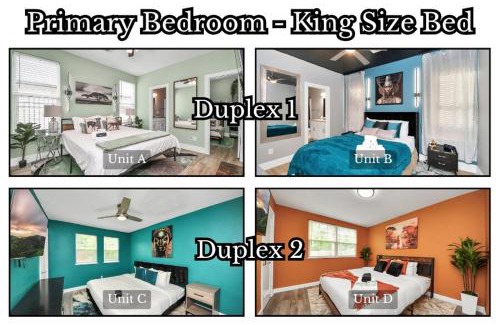 Southeast Houston House | 4 Homes Sleeps 18 Themed Gated Parking NRG