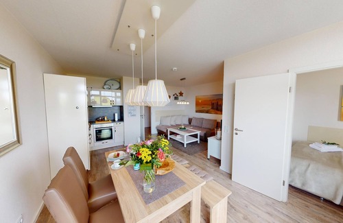 Pelzerhaken Apartment | 52 m² vacation apartment for up to 4 people with sea view, balcony, pool and sauna