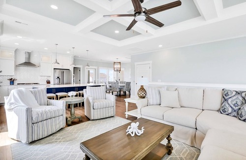 Oak Island House | 8BR/7BA/2 Half Bath Gorgeous Home, 2nd Row, Pool, Hot Tub, Sleeps 20