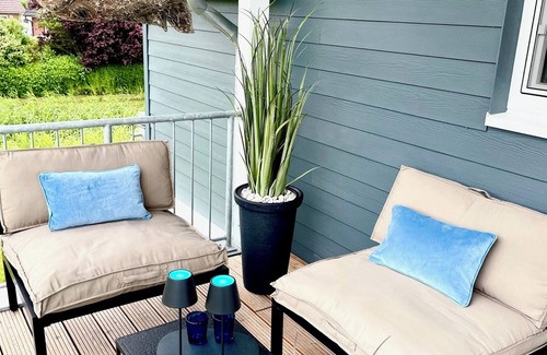 Busum Apartment | Achterdeck- Nah zum Strand mit Kamin und Balkon