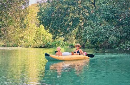 Prairie Lea Other | Adventurous Family Glamping Getaway: Amazing Safari Tent on the San Marcos River near Kingsbury, Texas with Kayaks, Canoes and More