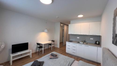 Nivy Apartment | Air conditioned 1 room apartment with parking, new building, Ružinov