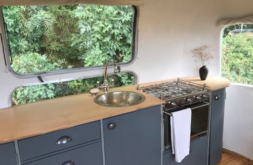 Liverton House | Airstream, vintage American caravan & Hottub