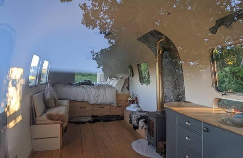 Ashburton House | Airstream, vintage American caravan & Hottub