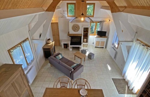 Chaumont Cottage | All-inclusive wooden chalet with terrace at forest's edge