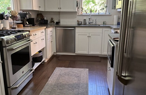 Belmont House | Amazing kitchen, deck, and new living room furniture. Awesome location!