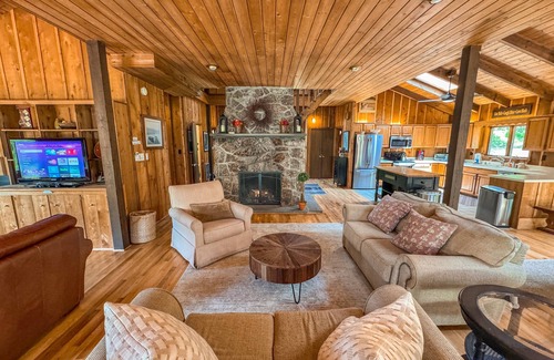 Swanton House | Amazing Outdoor Amenities: Tons of Seating, Dock, Hot Tub, Fire Pit + More