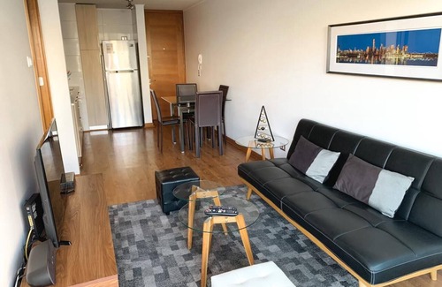 Apoquindo Apartment | Apartment in Las Condes, one block from the Hernando Magallanes subway station.