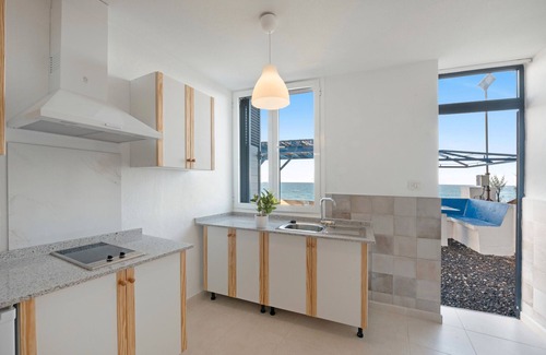 Puerto Naos Apartment | Apartment 'La Bayana - 1' with Sea View, Shared Pool and Wi-Fi