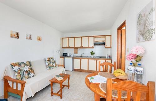 Puerto Naos Apartment | Apartment 'La Bayana - 2' with Sea View, Shared Pool and Wi-Fi