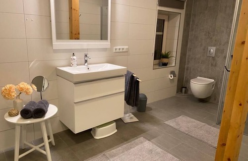 Brookmerland Apartment | Apartment 'Landhaus Alte Welt Nordseeküste 1' with Shared Terrace and Wi-Fi