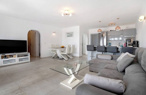 Playa Blanca Apartment | Apartment "Puerto Chico E" with Sea View, Shared Pool, Terrace & Wi-Fi