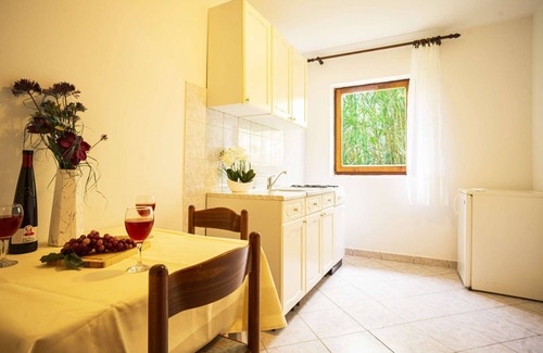 Zubovici Apartment | Apartment right on the sea, boat dock and shared terrace on the beach