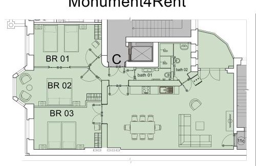 Kreuzberg Apartment | aptC Downtown Landmark near Checkpoint Charlie