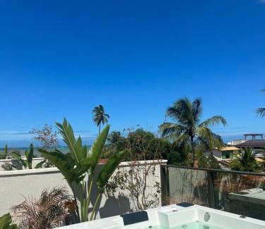 Sao Miguel de Touros House | APTO 107-Pé na Areia Praia do Maceio - 2 suites, 2 banheiros+SPA Jacuzzi+Roupas de cama