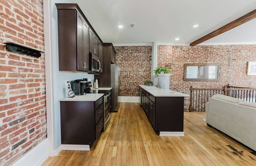 Downtown St. Louis Apartment | Arch View from private deck, 2BR 2BA sleeps 5. Newly rehabbed historic building