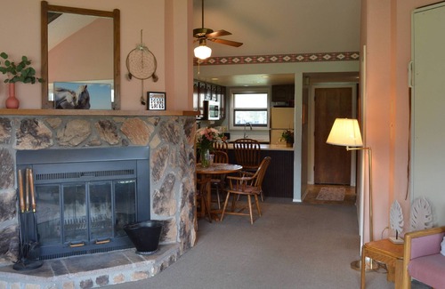 Pagosa Springs Condo | Aspenwood Condo: Family-Friendly, Mountain Views, Fireplace, Near Golf, Lakes, and Wolf Creek Resort