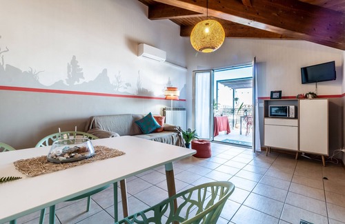 Tortoreto Lido Apartment | At 20 mt from the sea cozy panoramic penthouse for families with bike box and wifi