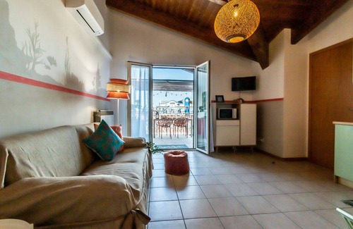 Tortoreto Lido Apartment | At 20 mt from the sea cozy panoramic penthouse for families with bike box and wifi