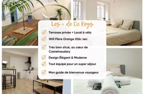 Castelnaudary Apartment | Au soleil levant*terrasse*Local à vélo*oc keys