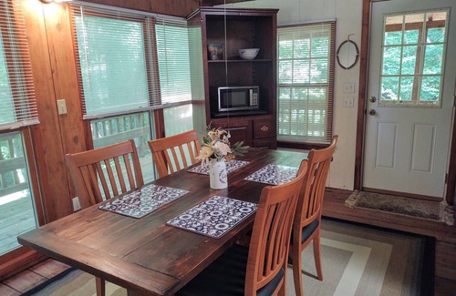 Rutherfordton Cabin | Authentic log cabin nestled in the woods by creek