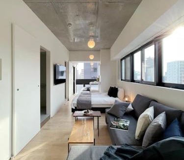 Hiroshima City Centre Apartment | b hotel Nekoyard - Modern Beautiful Studio, Walk to Peace Park & Shops