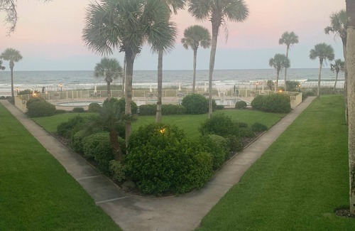 Crescent Beach Condo | Beach Front, 3 beds, pool overlooking beach, New Paint, Restoration furniture