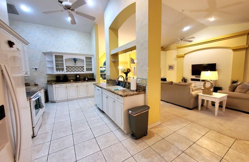 New Smyrna Beach House | BEACH, H. POOL & HOT TUB, DESKS, 4 BR/2.5 B-TV'S,GRILL, 3 CAR G.