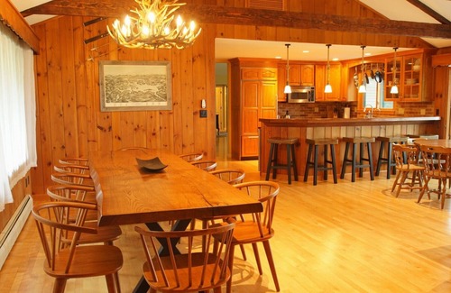 Moultonborough House | Beach House on the Big Lake with 90-foot dock. Bring your boat! New listing!
