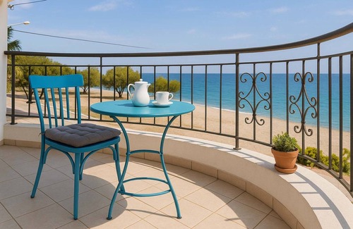 Kiato Apartment | Beachfront Cozy House - Kiatos' Seaview Retreat