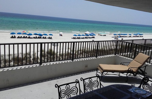 West Panama City Beach Condo | Beachfront,Extra Large Balcony, Pool, Hot Tub, Corner Unit, Breathtaking Sunsets