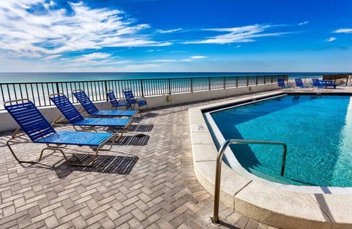 West Panama City Beach Condo | Beachfront,Extra Large Balcony, Pool, Hot Tub, Corner Unit, Breathtaking Sunsets
