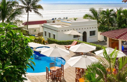 Comuna San Jose House | Beachfront, large Pool, lap pool, & Jacuzzi, Barbecue area, Spectacular Gardens