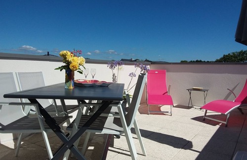 Concarneau Apartment | Beautiful apartment, 2 bedrooms, 2 bathrooms, spacious terrace. beach at 300 m