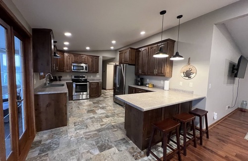 La Crosse House | Beautiful Riverfront Home near Celebrations. Excellent eagle viewing!