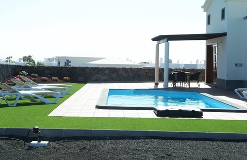 Playa Blanca Villa | Beautiful villa with private pool, see views, gamesroom with pool table and BBQ