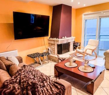 Kato Diminio Apartment | BLUE CAVE LUXURY MAISONETTE View to the Corinthian Sea