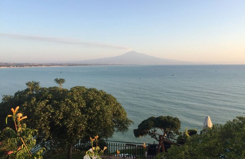 Costa Saracena-Castelluccio Villa | Breathtakin view of the sea and Etna volcano and private beach& swimming pool