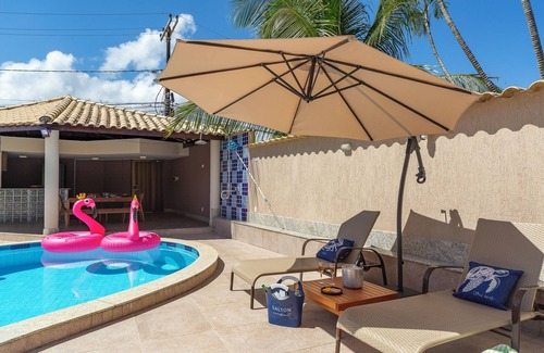 Vilas do Atlantico House | King Size Bed, BBQ, Hot Tube, 6.0 Wifi, Laundry, Beach, Salvador-Linha Verde-BA
