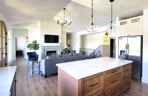 Roach House | Brand New Custom Home with Decks, Dock, and Water Toys on Amazing Water for Boating