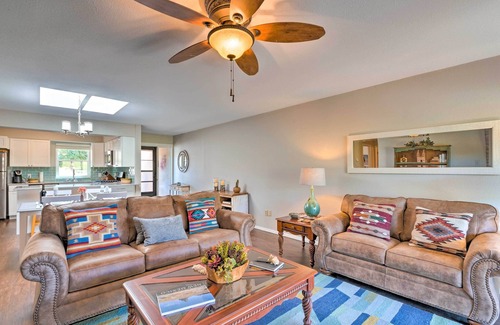 Ruidoso Condo | Bright Ruidoso Condo w/Deck & Golf Course Views!