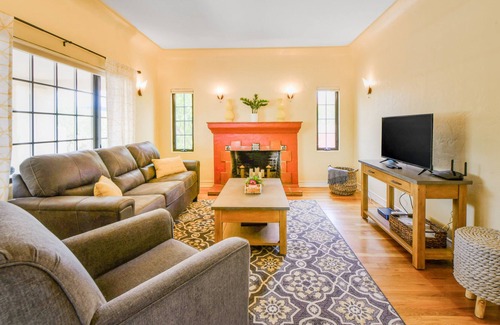 Sam Hughes House | Bright, Snowbird-Friendly Home with Private Pool, WiFi, and Central AC